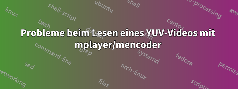 Probleme beim Lesen eines YUV-Videos mit mplayer/mencoder