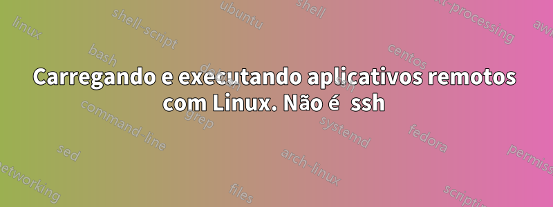 Carregando e executando aplicativos remotos com Linux. Não é ssh