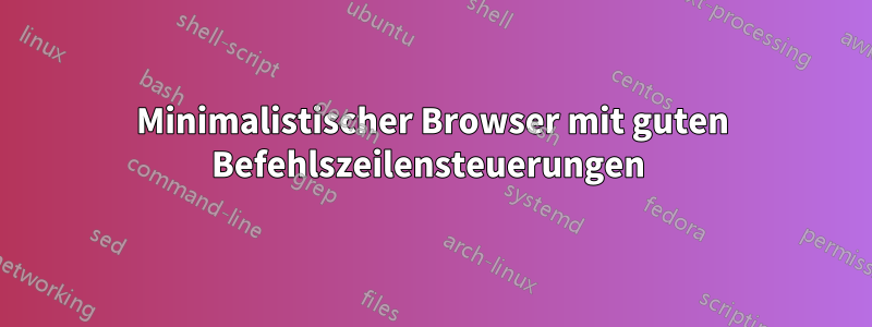 Minimalistischer Browser mit guten Befehlszeilensteuerungen 