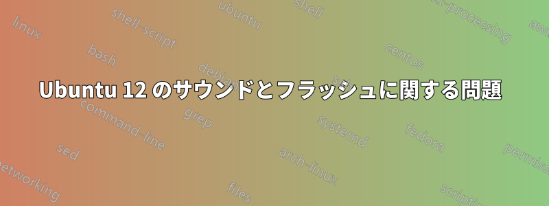 Ubuntu 12 のサウンドとフラッシュに関する問題 