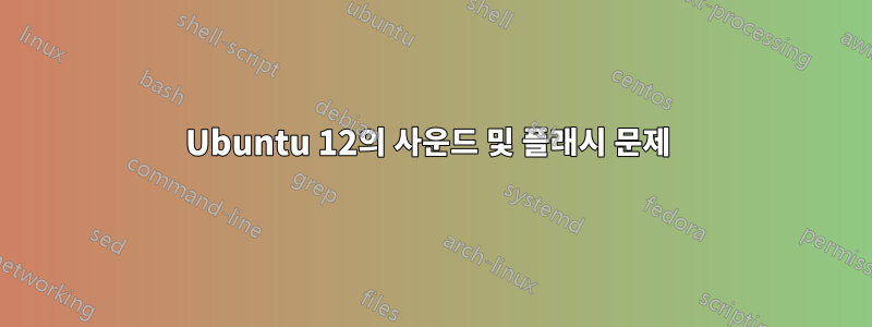 Ubuntu 12의 사운드 및 플래시 문제 