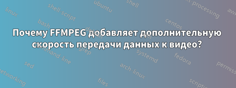 Почему FFMPEG добавляет дополнительную скорость передачи данных к видео?