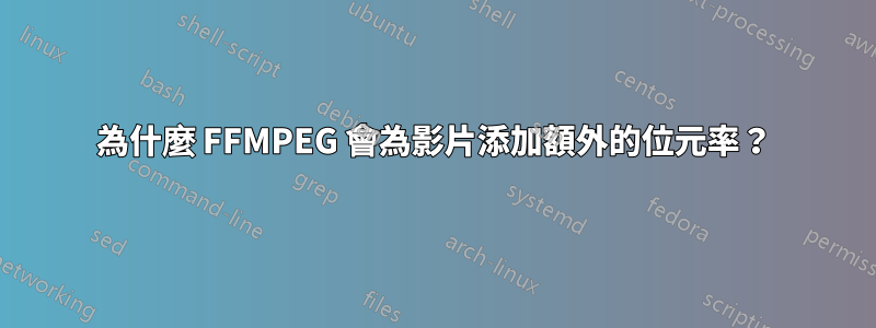 為什麼 FFMPEG 會為影片添加額外的位元率？