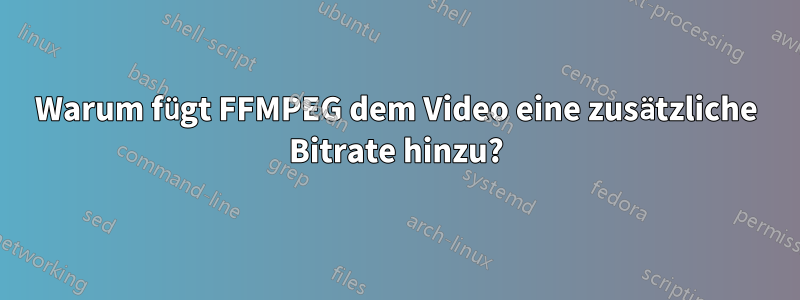 Warum fügt FFMPEG dem Video eine zusätzliche Bitrate hinzu?