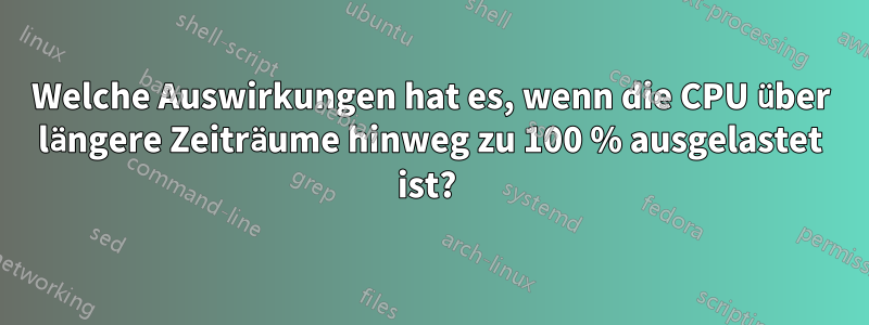 Welche Auswirkungen hat es, wenn die CPU über längere Zeiträume hinweg zu 100 % ausgelastet ist? 