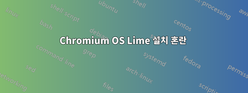 Chromium OS Lime 설치 혼란