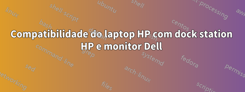 Compatibilidade do laptop HP com dock station HP e monitor Dell