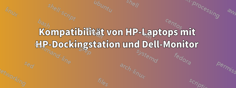 Kompatibilität von HP-Laptops mit HP-Dockingstation und Dell-Monitor