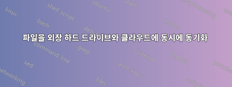 파일을 외장 하드 드라이브와 클라우드에 동시에 동기화