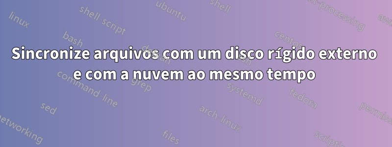 Sincronize arquivos com um disco rígido externo e com a nuvem ao mesmo tempo