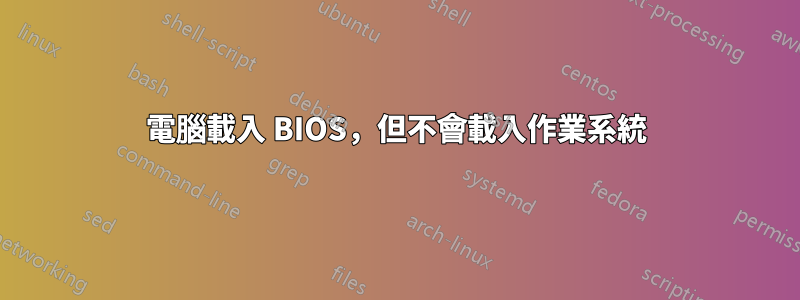 電腦載入 BIOS，但不會載入作業系統