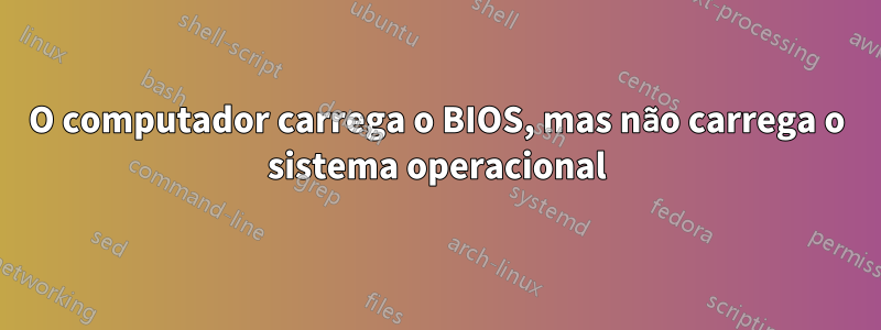 O computador carrega o BIOS, mas não carrega o sistema operacional