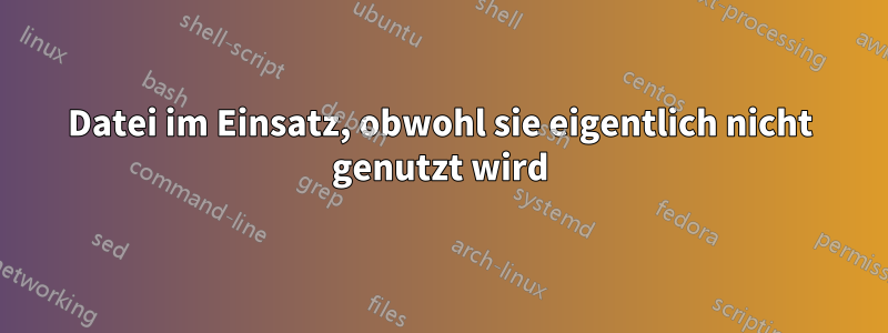 Datei im Einsatz, obwohl sie eigentlich nicht genutzt wird