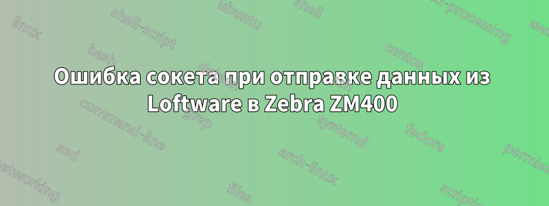 Ошибка сокета при отправке данных из Loftware в Zebra ZM400