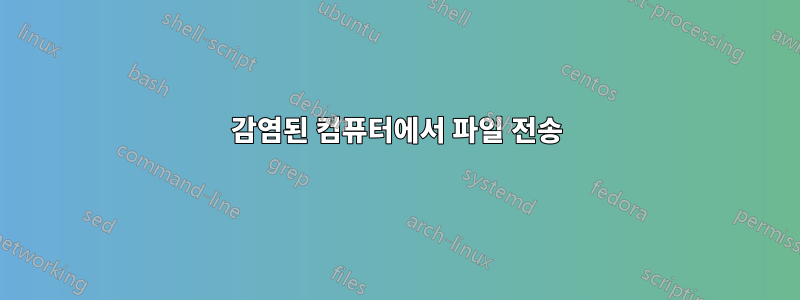 감염된 컴퓨터에서 파일 전송