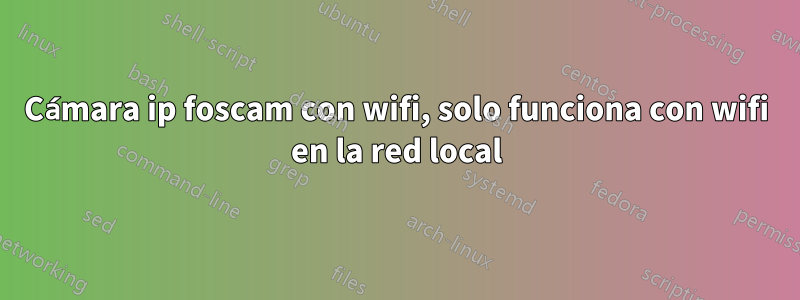 Cámara ip foscam con wifi, solo funciona con wifi en la red local