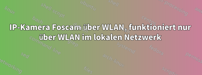 IP-Kamera Foscam über WLAN, funktioniert nur über WLAN im lokalen Netzwerk