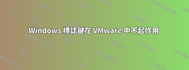 Windows 標誌鍵在 VMware 中不起作用