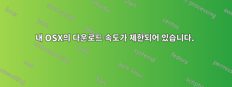 내 OSX의 다운로드 속도가 제한되어 있습니다.