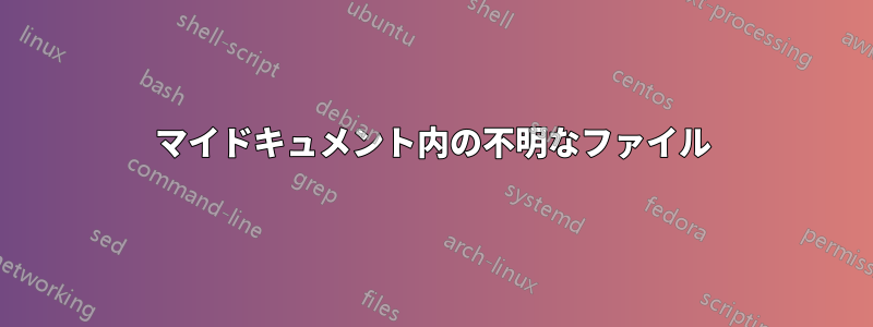 マイドキュメント内の不明なファイル