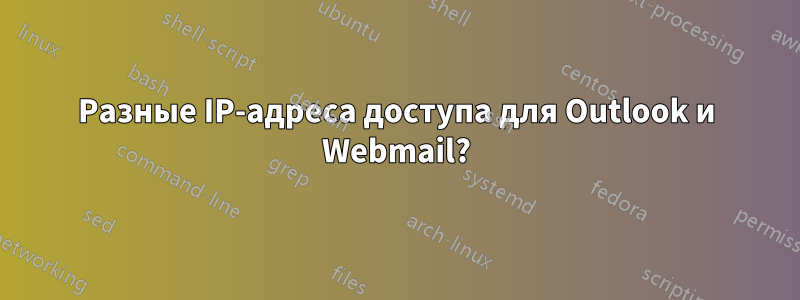 Разные IP-адреса доступа для Outlook и Webmail?