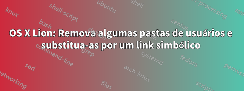 OS X Lion: Remova algumas pastas de usuários e substitua-as por um link simbólico