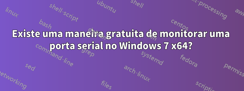 Existe uma maneira gratuita de monitorar uma porta serial no Windows 7 x64?