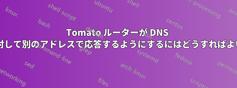 Tomato ルーターが DNS クエリに対して別のアドレスで応答するようにするにはどうすればよいですか?