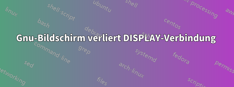 Gnu-Bildschirm verliert DISPLAY-Verbindung