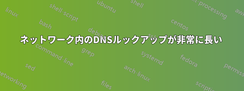 ネットワーク内のDNSルックアップが非常に長い