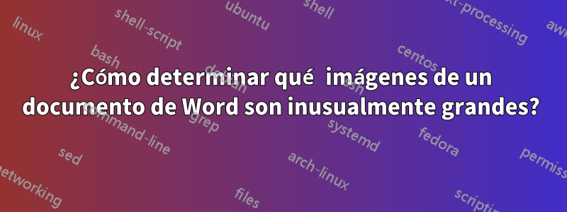 ¿Cómo determinar qué imágenes de un documento de Word son inusualmente grandes?