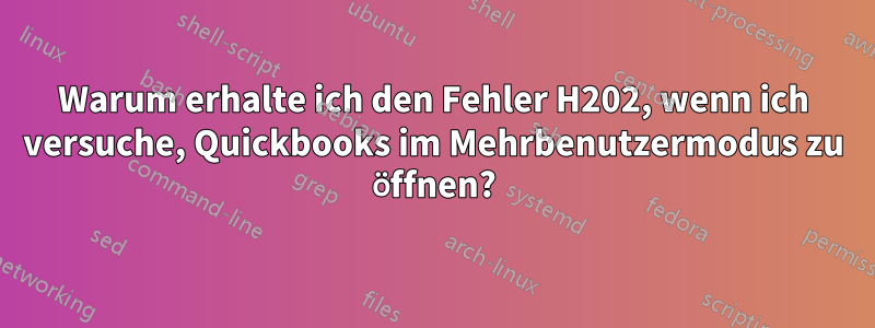 Warum erhalte ich den Fehler H202, wenn ich versuche, Quickbooks im Mehrbenutzermodus zu öffnen?