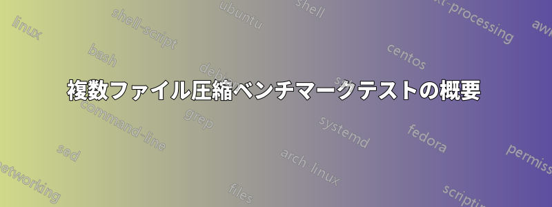 複数ファイル圧縮ベンチマークテストの概要