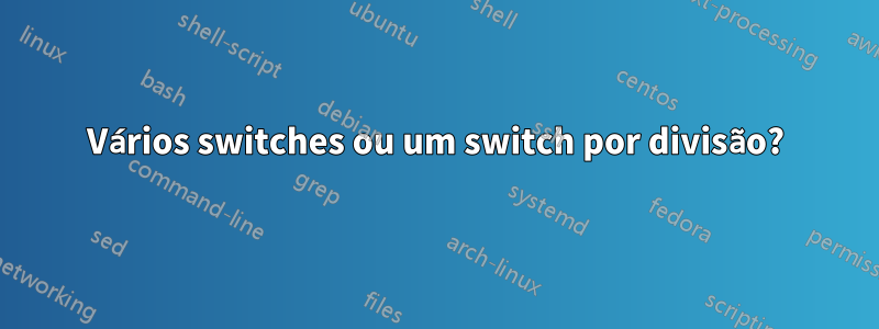 Vários switches ou um switch por divisão?