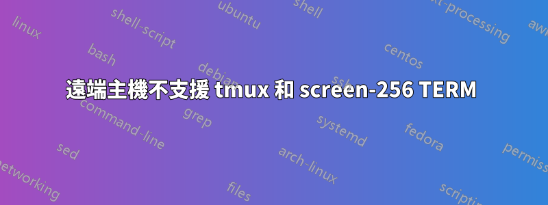 遠端主機不支援 tmux 和 screen-256 TERM