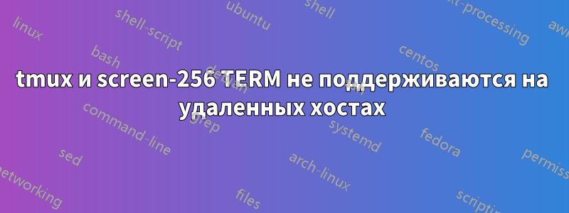 tmux и screen-256 TERM не поддерживаются на удаленных хостах