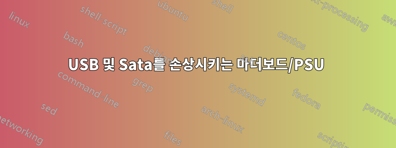 USB 및 Sata를 손상시키는 마더보드/PSU