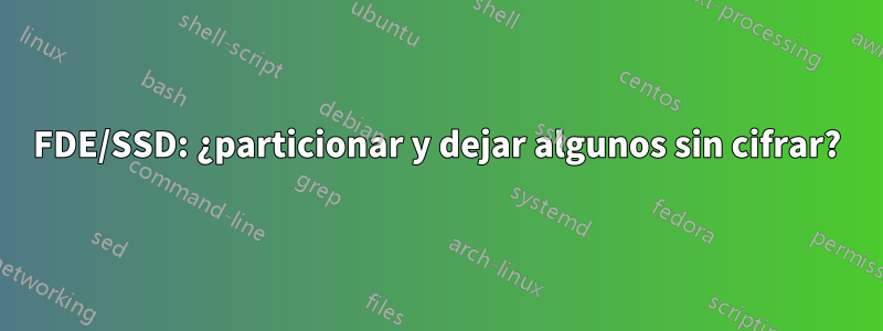 FDE/SSD: ¿particionar y dejar algunos sin cifrar?