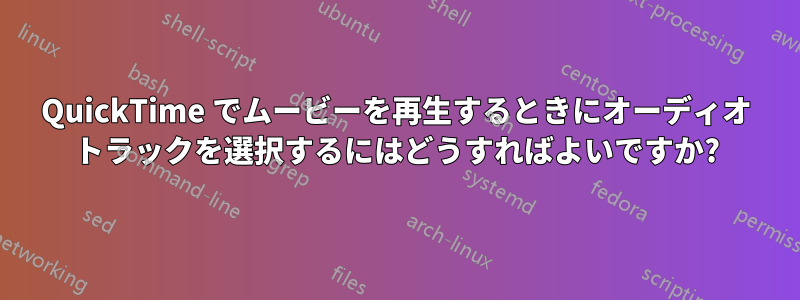 QuickTime でムービーを再生するときにオーディオ トラックを選択するにはどうすればよいですか?