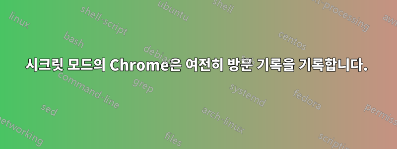 시크릿 모드의 Chrome은 여전히 ​​방문 기록을 기록합니다.