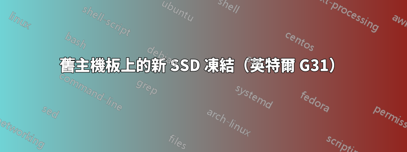 舊主機板上的新 SSD 凍結（英特爾 G31）