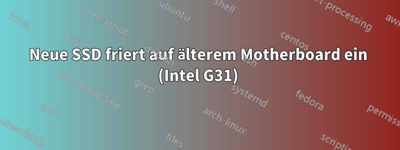 Neue SSD friert auf älterem Motherboard ein (Intel G31)