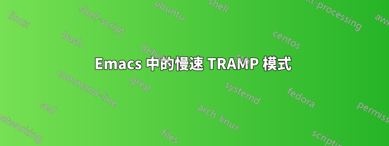 Emacs 中的慢速 TRAMP 模式