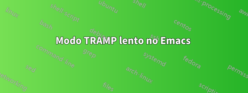 Modo TRAMP lento no Emacs