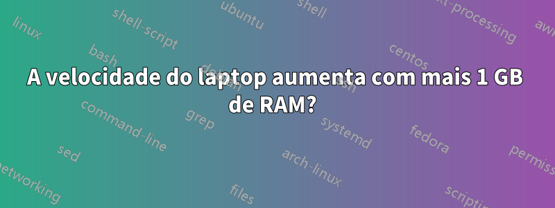 A velocidade do laptop aumenta com mais 1 GB de RAM? 