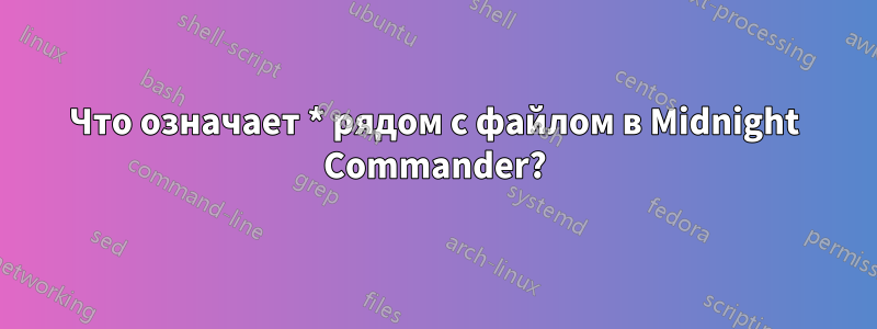 Что означает * рядом с файлом в Midnight Commander?