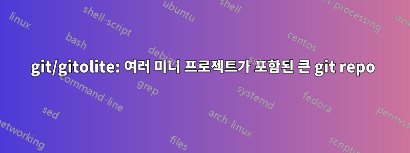 git/gitolite: 여러 미니 프로젝트가 포함된 큰 git repo