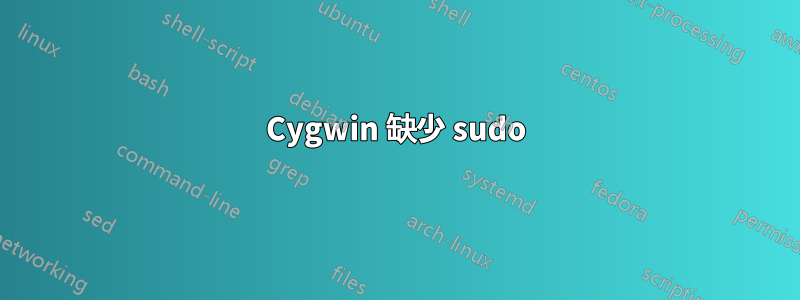 Cygwin 缺少 sudo