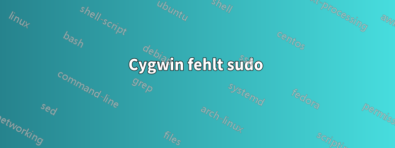 Cygwin fehlt sudo