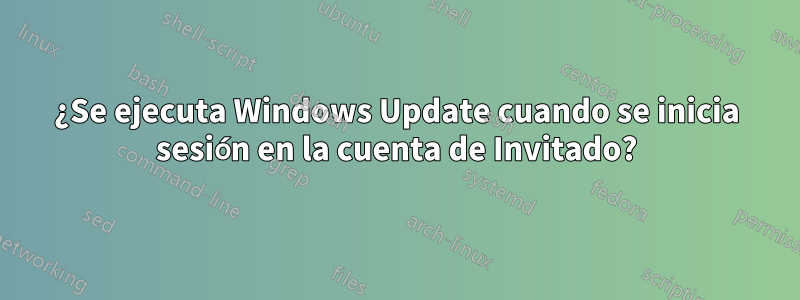 ¿Se ejecuta Windows Update cuando se inicia sesión en la cuenta de Invitado?